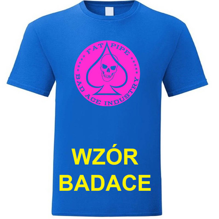 KOSZULKA Z NADRUKIEM NIEBIESKA