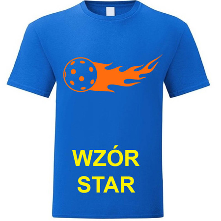 KOSZULKA Z NADRUKIEM NIEBIESKA