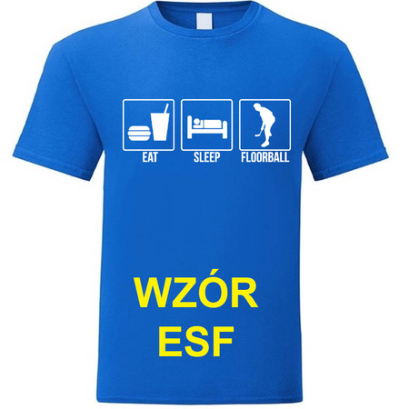 KOSZULKA Z NADRUKIEM NIEBIESKA